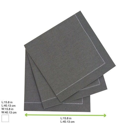 Serviette de table coton gris 400x395mm