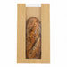 Sac papier kraft brun à fenêtre microperforée 220x110mm H350mm