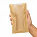 Sac papier kraft brun à fenêtre microperforée 220x110mm H350mm