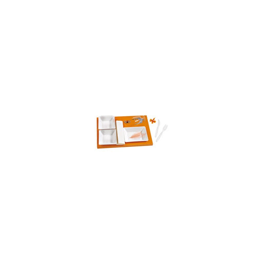 Insert carton orange pour vaisselle "Scandinavie" 410x270mm H25mm