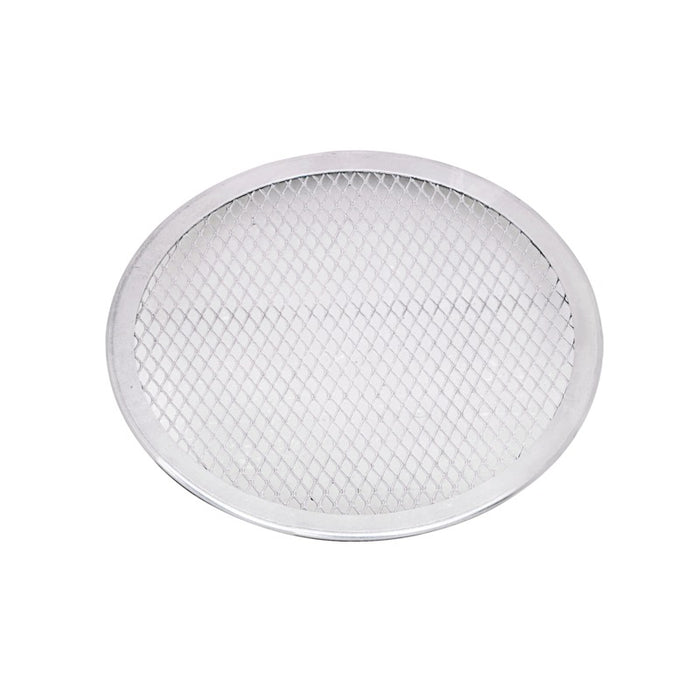 Grille à pizza ronde aluminium à fond ajouré H4mm