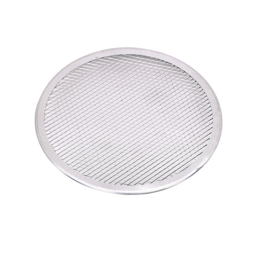 Grille à pizza ronde aluminium à fond ajouré H4mm