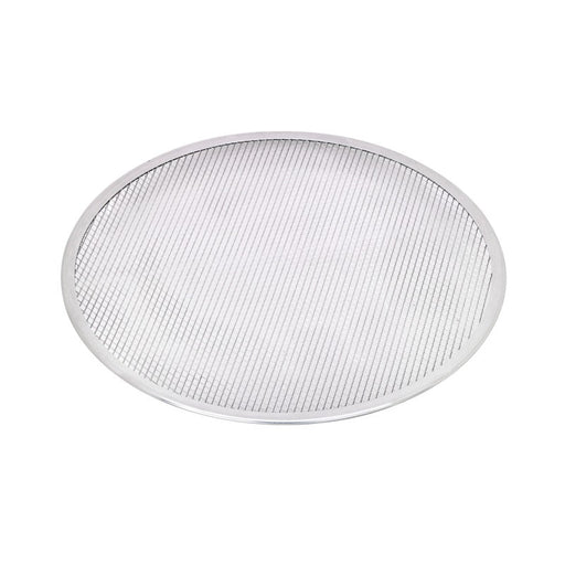 Grille à pizza ronde aluminium à fond ajouré H4mm