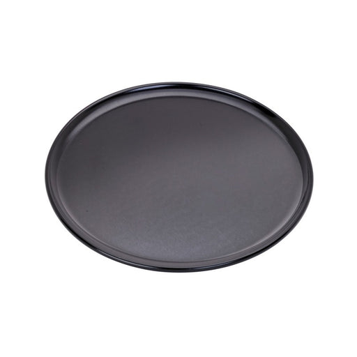Plateau/assiette noir pour pizza en aluminium anodisé H8mm