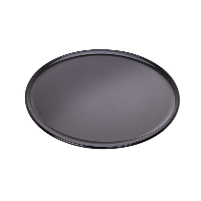 Plateau/assiette noir pour pizza en aluminium anodisé H8mm