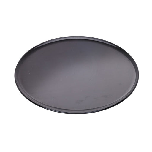 Plateau/assiette noir pour pizza en aluminium anodisé H8mm