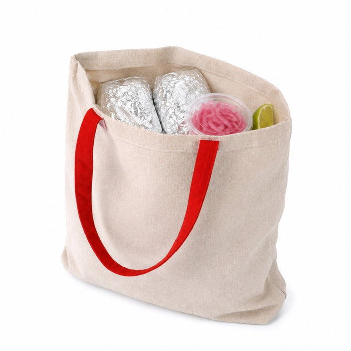 Tote bag à anses rouges 10x350mm H420mm