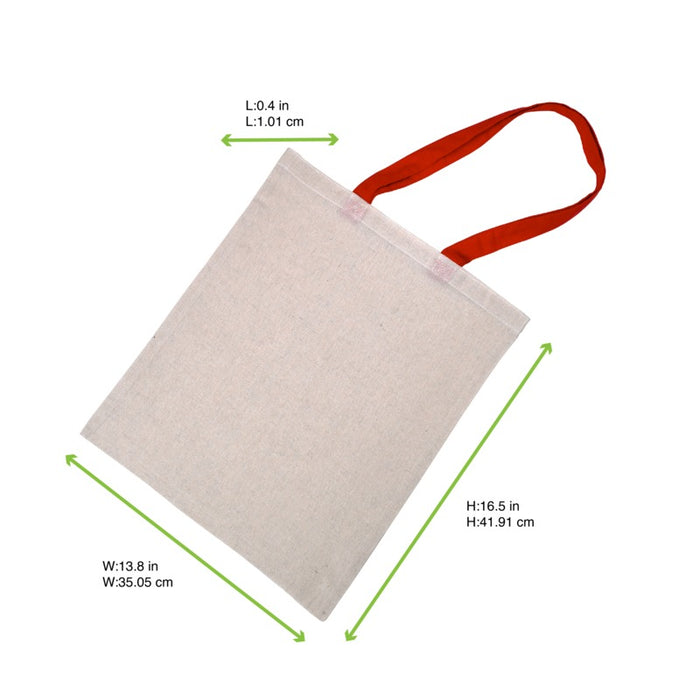 Tote bag à anses rouges 10x350mm H420mm