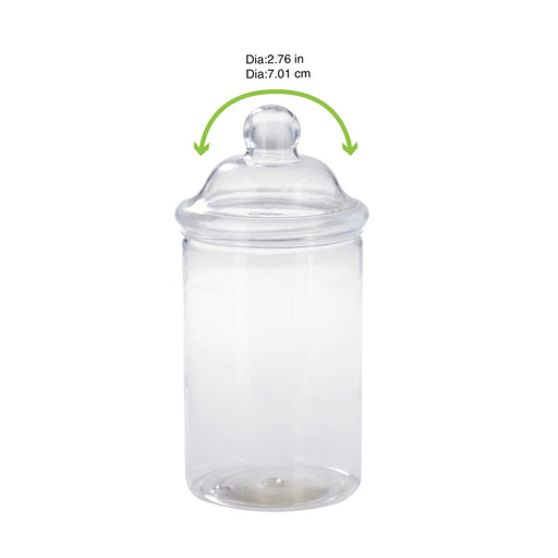 Couvercle dôme transparent en forme de bonbonnière en plastique PP, à visser H55mm