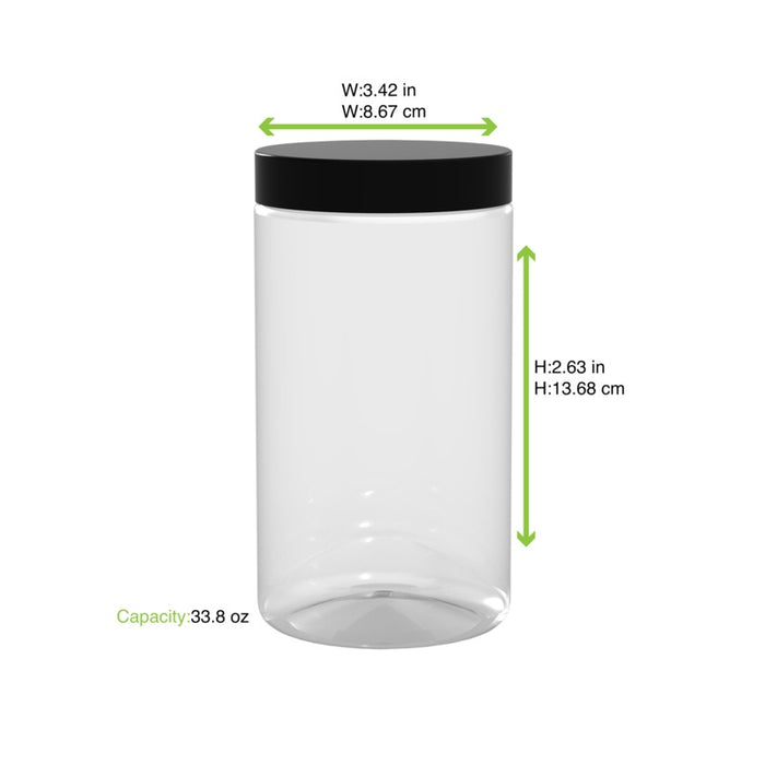 Bocal Bokotwist en plastique PET réutilisable H167mm 1000ml