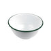 Bol Enamel blanc en acier émaillé à bord vert H84mm 1000ml