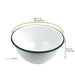 Bol Enamel blanc en acier émaillé à bord vert H84mm 1000ml