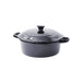 Mini soupière ronde avec couvercle en porcelaine noire H97mm 600ml