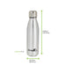 Bouteille à eau en aluminium avec bouchon métal H245mm 500ml