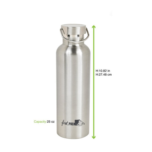 Bouteille à eau en inox à double paroi isotherme avec bouchon H265mm 750ml