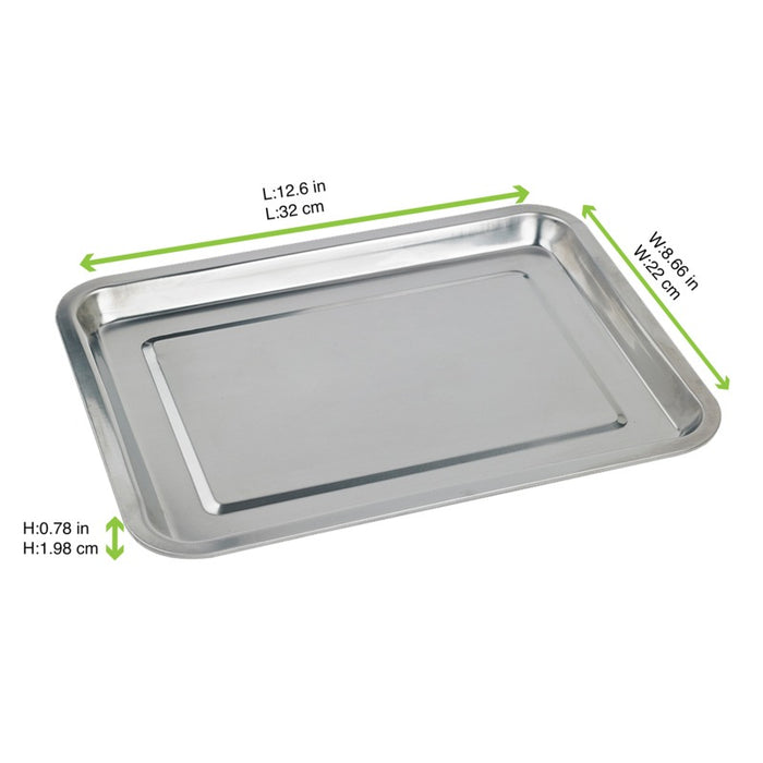 Plateau de service NoxTray en acier inoxydable 320x220mm H20mm