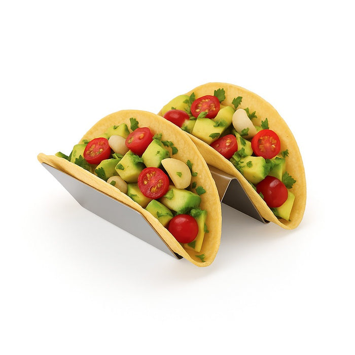 Support à tacos NoxTray en acier inoxydable 124x100mm H57mm