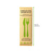 Kit couverts Noxcut en inox 3/1: couteau fourchette serviette, emballage papier 210x60mm H15mm