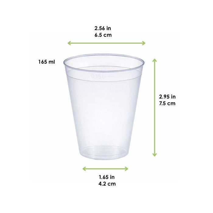 Gobelet plastique PP réutilisable "Optimal" H75mm 165ml