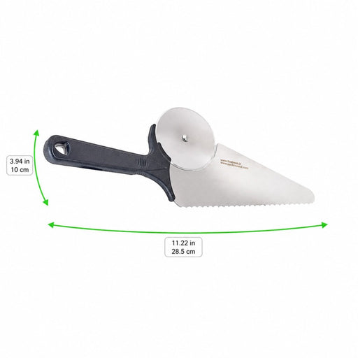 Pelle coupante à servir pour pizzas et gâteaux 285x100mm