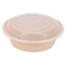 Bol Reemp beige en plastique PP avec couvercle transparent H67mm 980ml