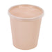 Bol Reemp beige en plastique PP avec couvercle transparent H125mm 1000ml