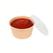 Bol Reemp beige en plastique PP avec couvercle transparent H30mm 60ml