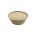 Bol Reemp beige en plastique PP avec couvercle attaché H36mm 180ml