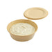 Bol Reemp beige en plastique PP avec couvercle attaché H36mm 180ml