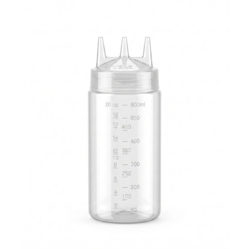 Squeezer souple transparent 3 embouts, plastique BPA free H185mm 230ml