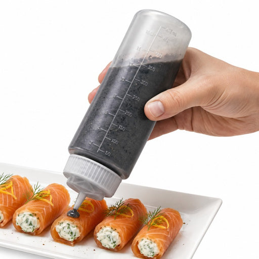 Squeezer souple transparent 1 embout, plastique BPA free H195mm 350ml