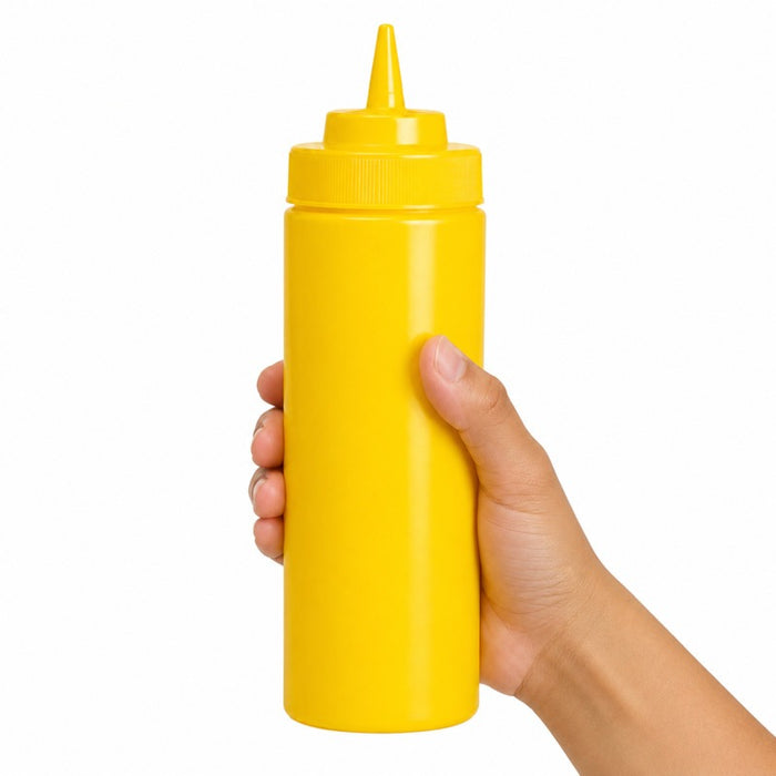 Squeezer souple jaune 1 embout, plastique BPA free H260mm 630ml