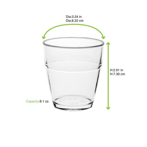 CUPOLY Verre en PET réemployable transparent empilable 82,4 H74mm 232ml