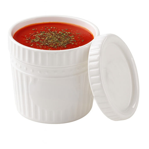 Combo Bol CookShow verre opale + Couv en plastique PP H96mm 500ml