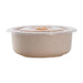 Bol réutilisable en composite beige avec couvercle en plastique PP H75mm 900ml