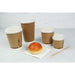 Gobelet carton laminé PLA double paroi kraft H60mm 120ml