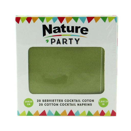 Serviette coton vert pour cocktail
