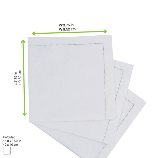 Serviette coton blanc 400x390mm