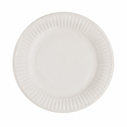 Assiette ronde en carton blanc H11mm