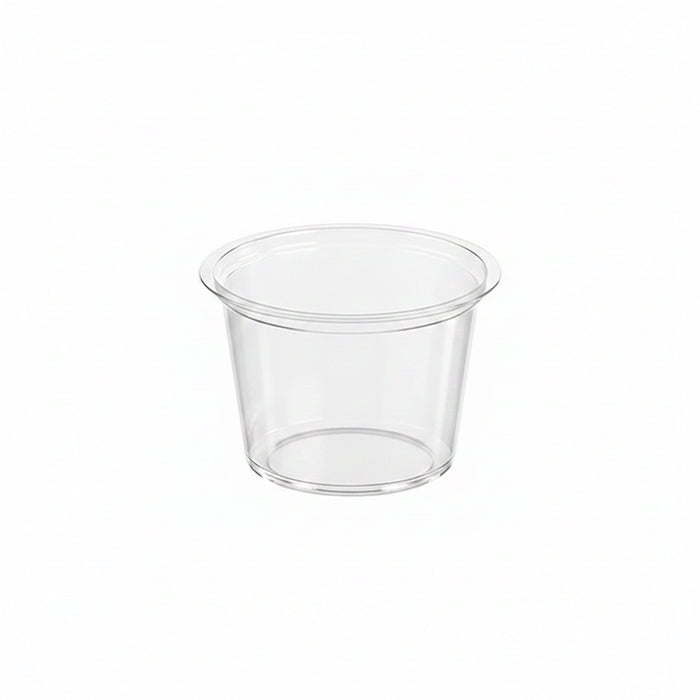 Pot plastique PET transparent rond H28mm 50ml