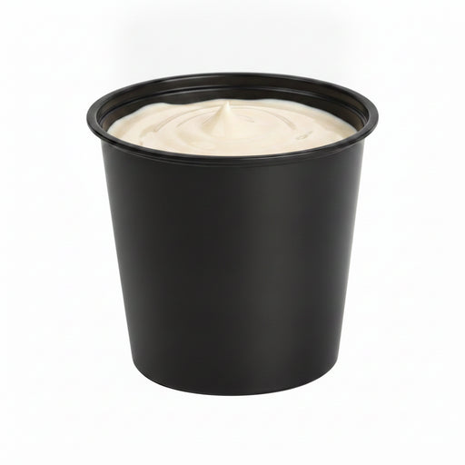 Pot plastique PP noir rond H64mm 150ml