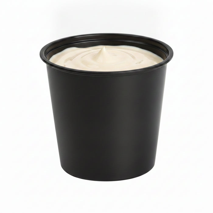 Pot plastique PP noir rond H64mm 150ml
