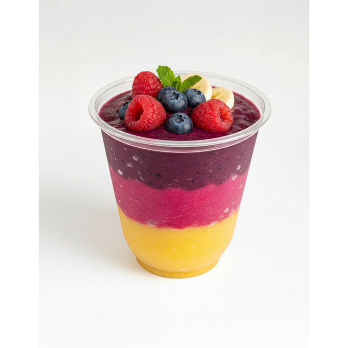 Pot à dessert en plastique PET transparent H114mm 500ml