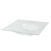 Assiette réemployable plastique PS carrée creuse transparente "Quadra" 215x215mm H40mm 350ml