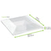 Assiette réemployable plastique PS carrée creuse transparente "Quadra" 215x215mm H40mm 350ml