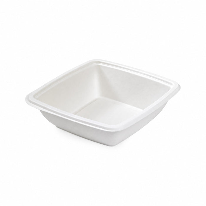 Saladier carré blanc en pulpe 195x195mm H45mm 750ml