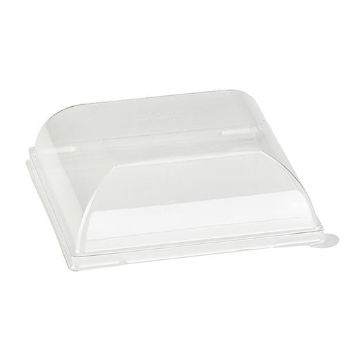 Couvercle BioNchic dôme transparent en plastique PET 112x112mm H36mm