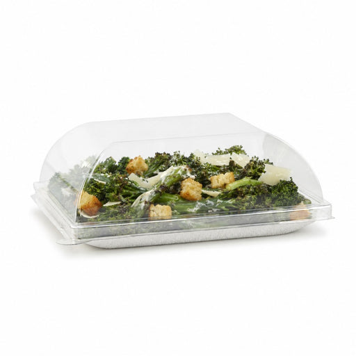 Couvercle BioNchic dôme transparent en plastique PET 112x112mm H36mm