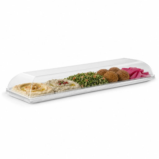Couvercle BioNchic dôme transparent en plastique PET 404x157mm H33mm