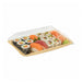 Couvercle Dôme Scandinavie transparent en plastique PET 205x135mm H38mm